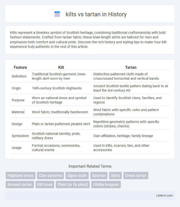 tartan vs kilts in History - What is The Difference?