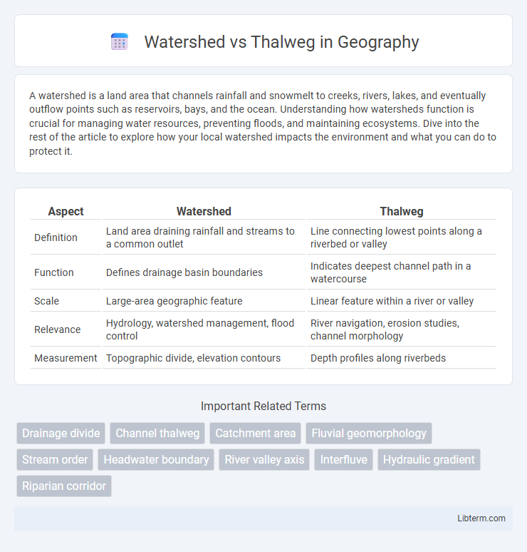 Thalweg vs Watershed in Geography - What is The Difference?