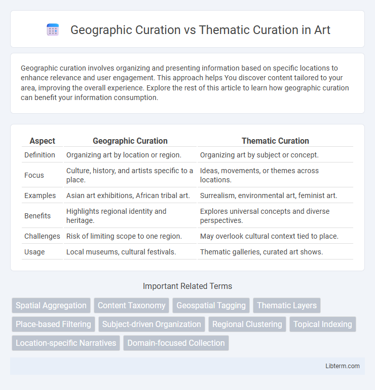 Thematic Curation vs Geographic Curation in Art - What is The Difference?