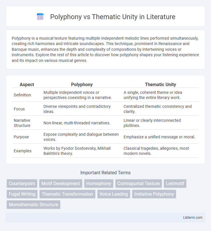 Thematic Unity vs Polyphony in Literature - What is The Difference?