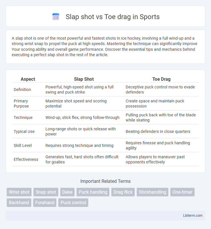 Toe drag vs Slap shot in Sports - What is The Difference?