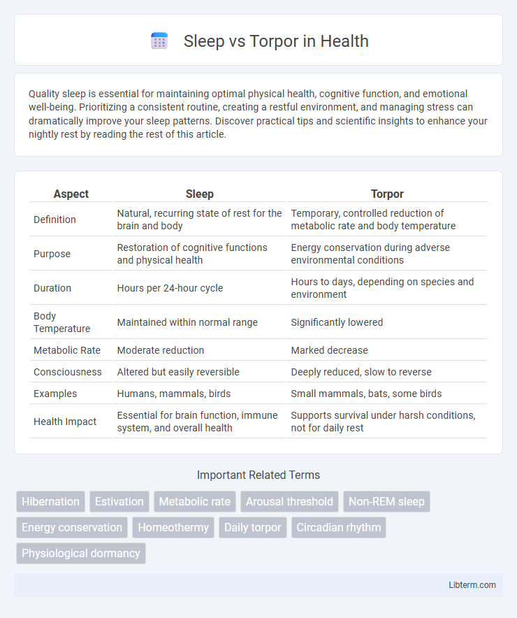 Torpor vs Sleep in Health - What is The Difference?