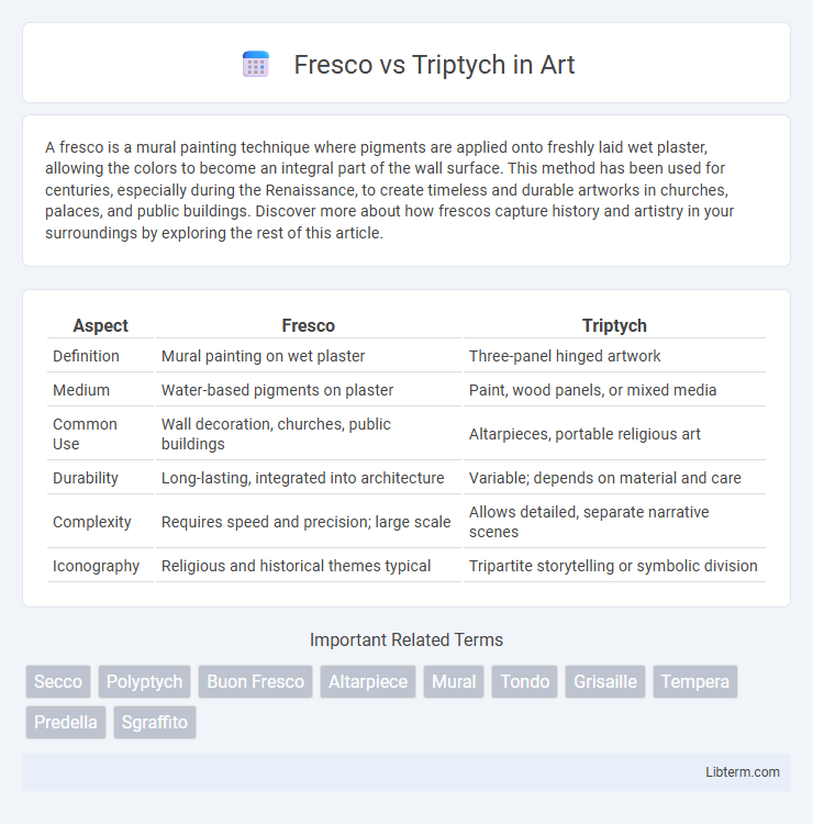Triptych vs Fresco in Art - What is The Difference?