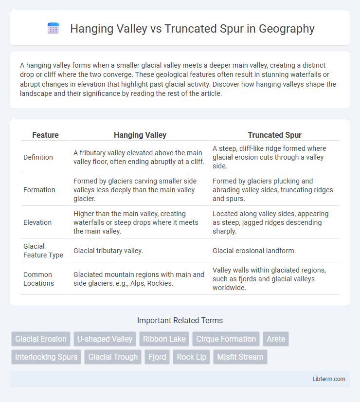 Truncated Spur vs Hanging Valley in Geography - What is The Difference?