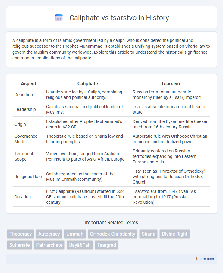 tsarstvo vs Caliphate in History - What is The Difference?