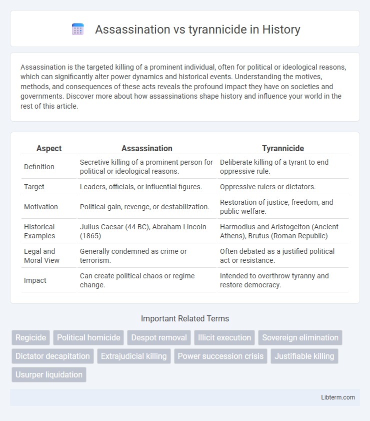tyrannicide vs Assassination in History - What is The Difference?