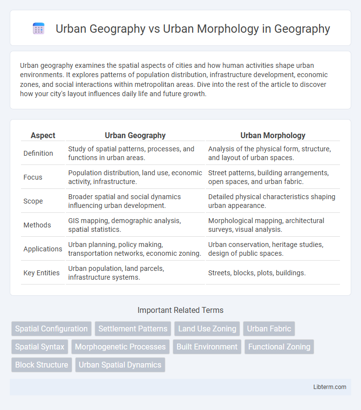 Urban Morphology vs Urban Geography in Geography - What is The Difference?