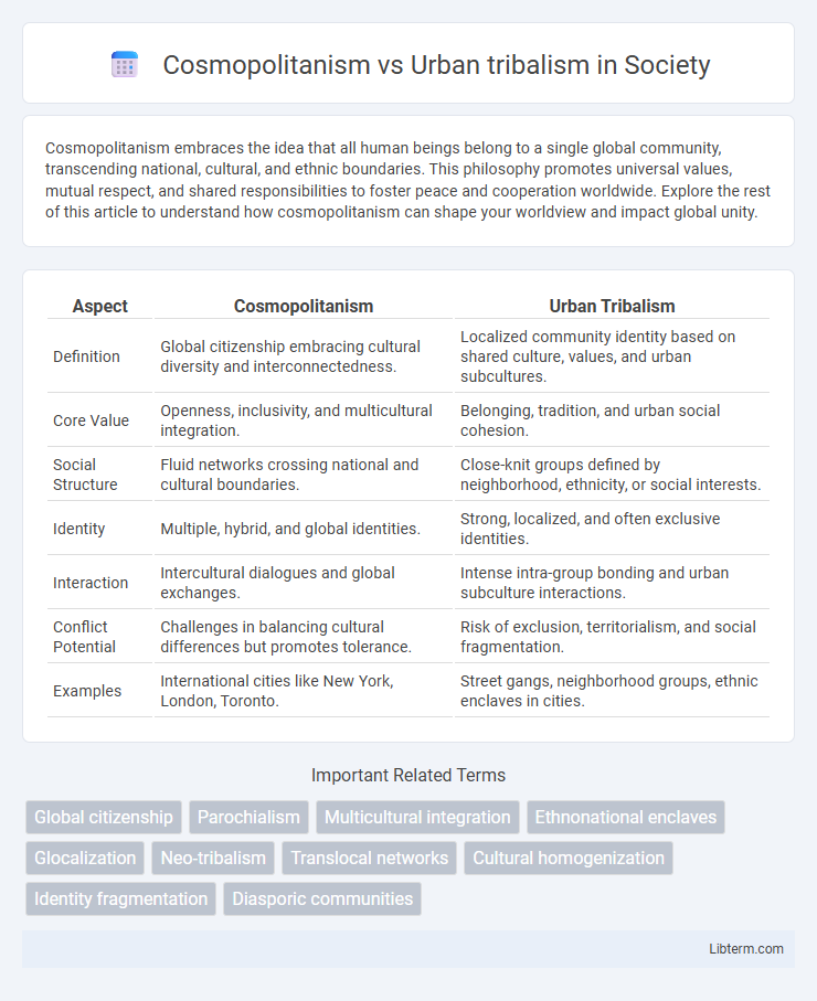 Urban tribalism vs Cosmopolitanism in Society - What is The Difference?