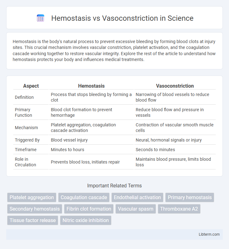 Vasoconstriction vs Hemostasis in Science - What is The Difference?