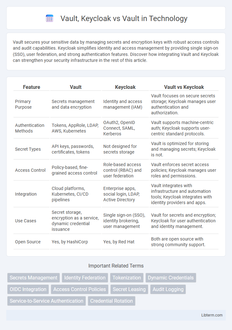 Vault vs Vault, Keycloak in Technology - What is The Difference?
