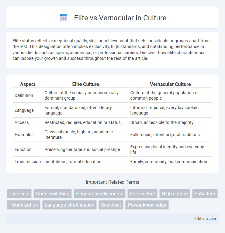 Vernacular vs Elite in Culture - What is The Difference?