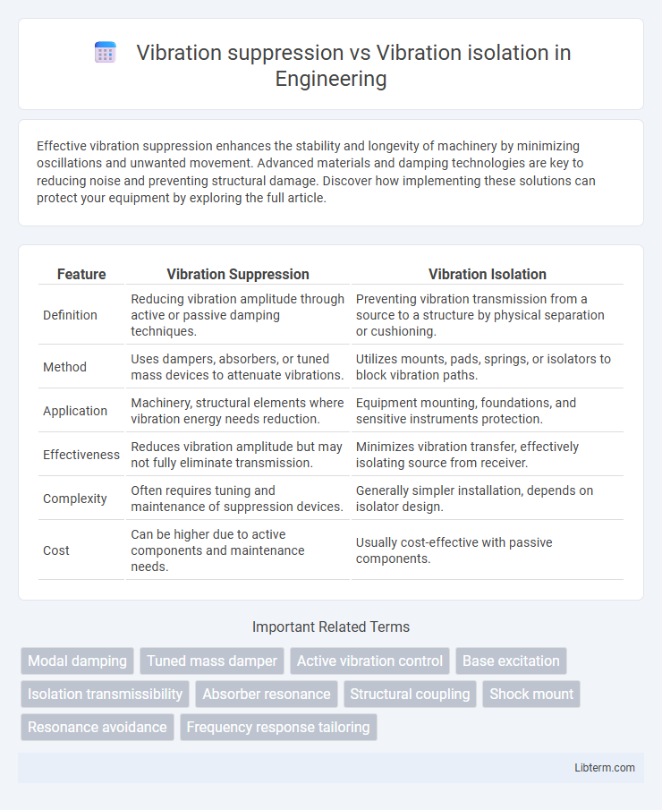Vibration isolation vs Vibration suppression in Engineering - What is The Difference?