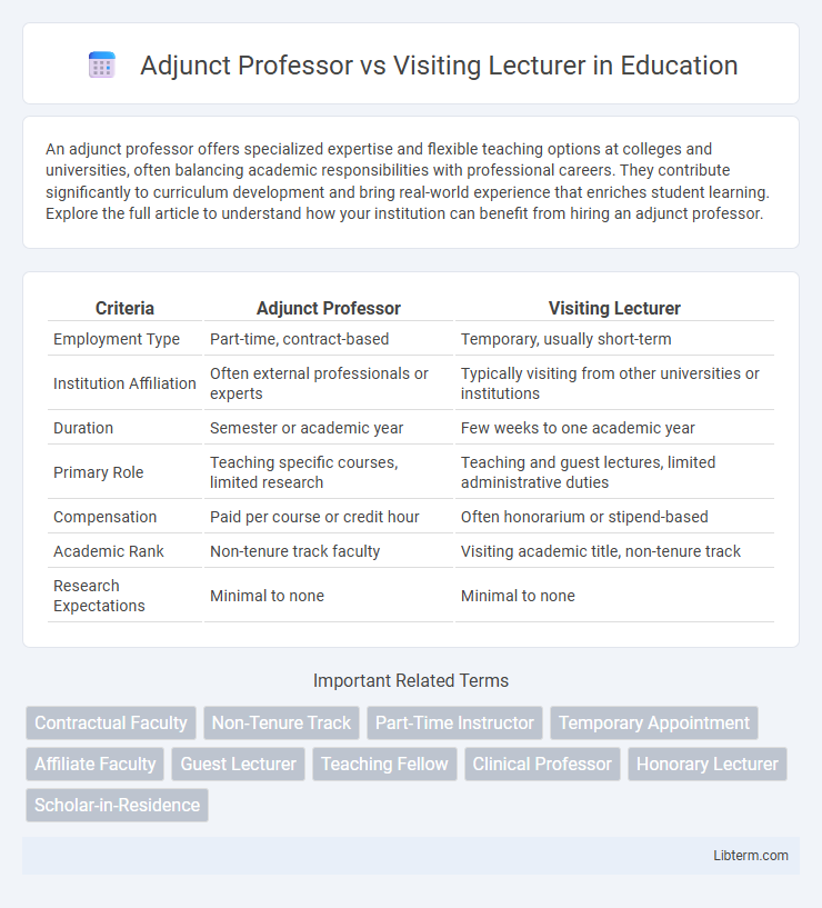 Visiting Lecturer vs Adjunct Professor in Education - What is The Difference?