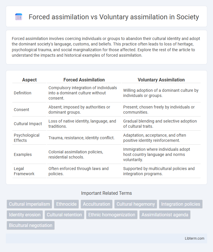 Voluntary assimilation vs Forced assimilation in Society - What is The Difference?