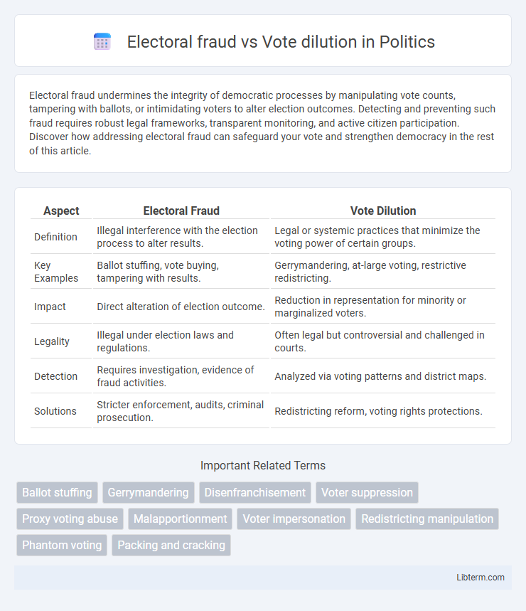 Vote dilution vs Electoral fraud in Politics - What is The Difference?