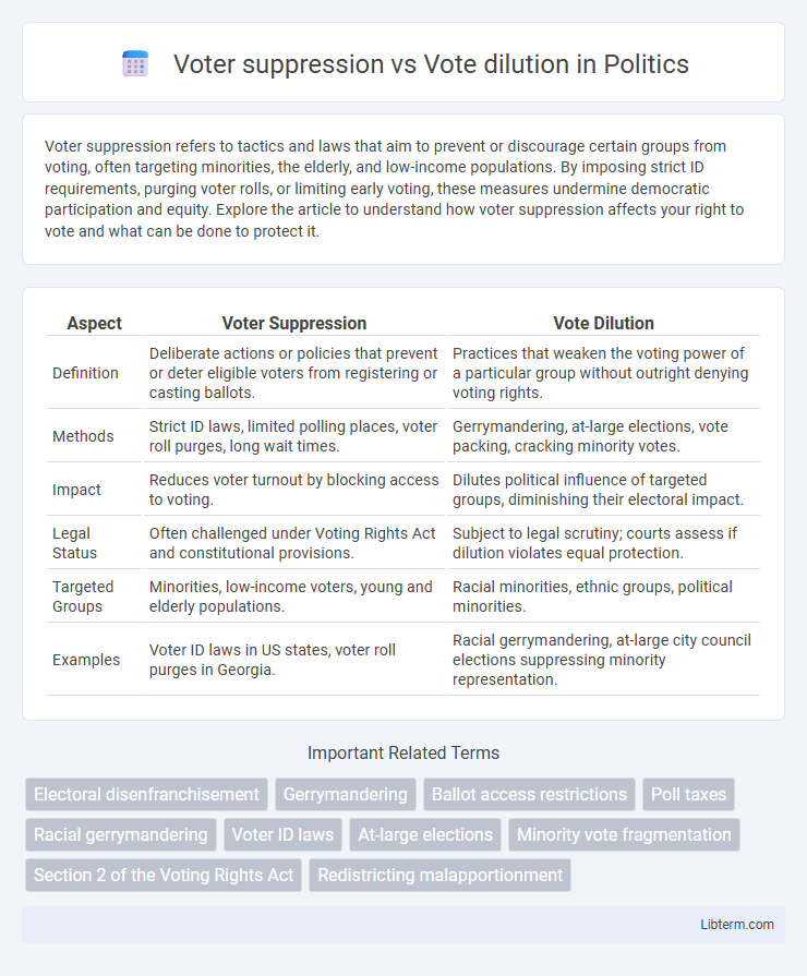 Vote dilution vs Voter suppression in Politics - What is The Difference?