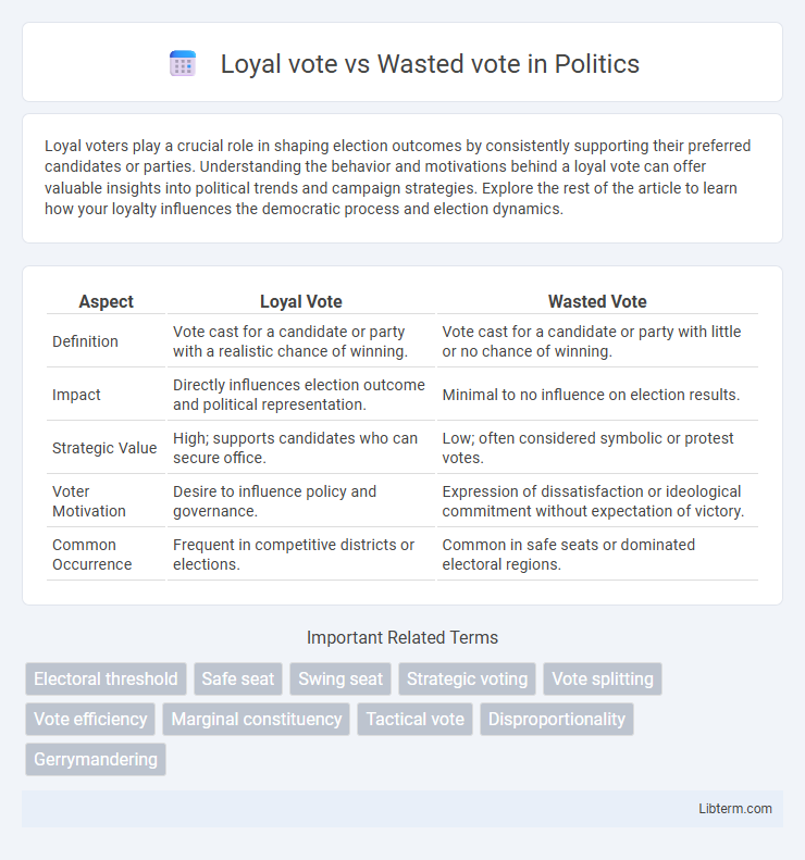 Wasted vote vs Loyal vote in Politics - What is The Difference?