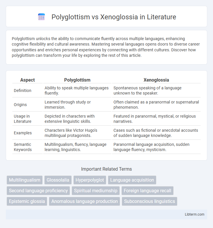 Xenoglossia vs Polyglottism in Literature - What is The Difference?