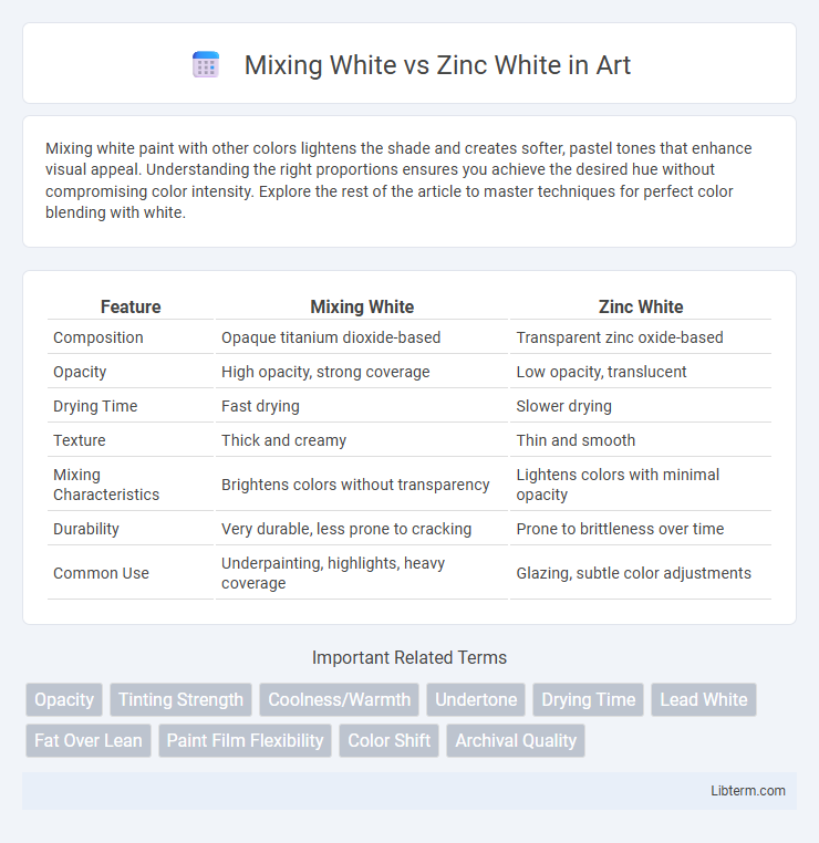 Zinc White vs Mixing White in Art - What is The Difference?
