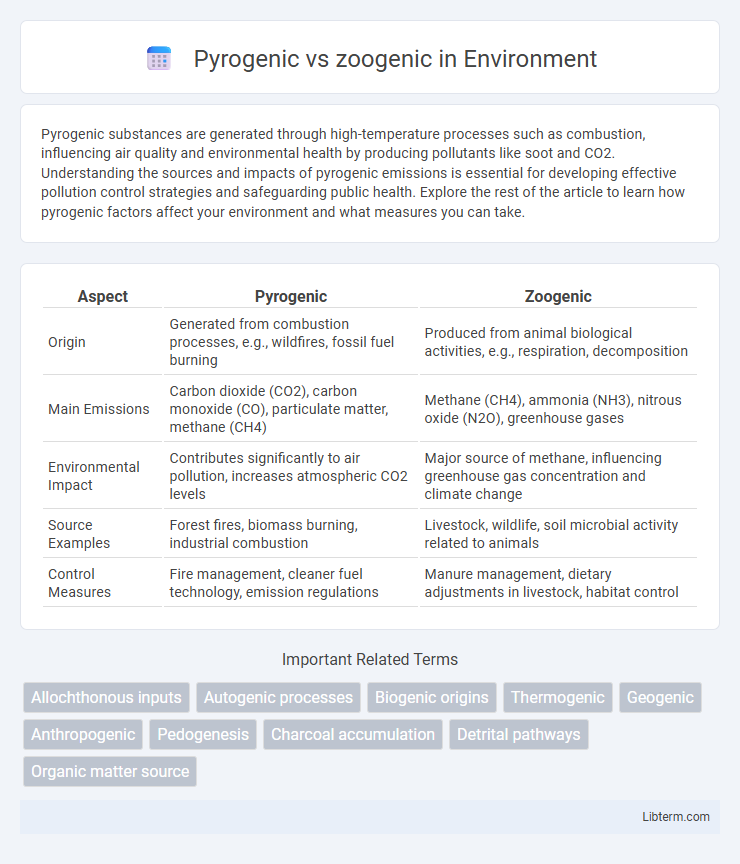 zoogenic vs Pyrogenic in Environment - What is The Difference?