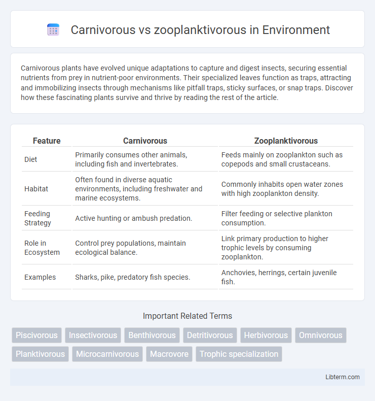 zooplanktivorous vs Carnivorous in Environment - What is The Difference?