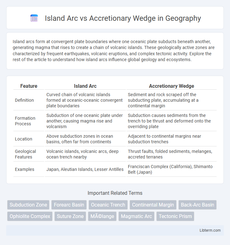 Accretionary Wedge vs Island Arc in Geography - What is The Difference?