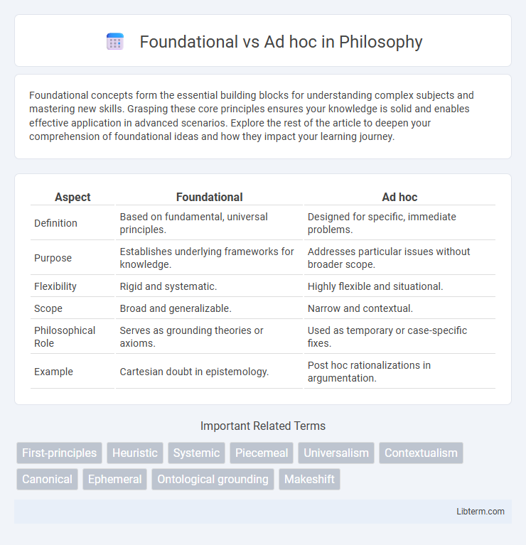 Ad hoc vs Foundational in Philosophy - What is The Difference?