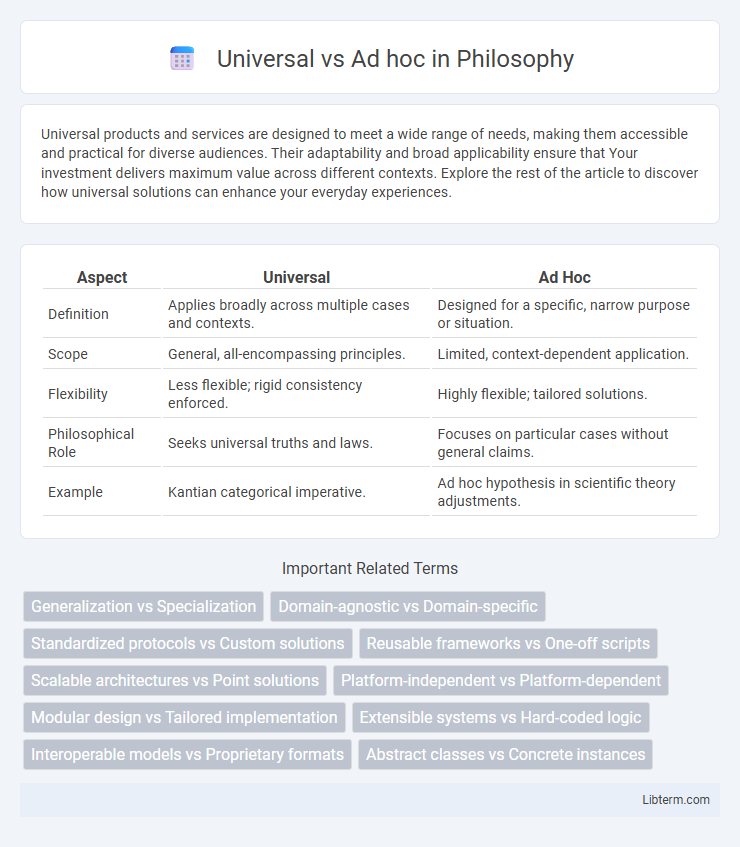 Ad hoc vs Universal in Philosophy - What is The Difference?