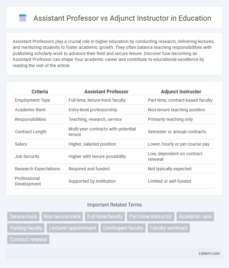 Adjunct Instructor vs Assistant Professor in Education - What is The Difference?