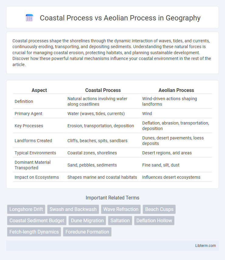 Aeolian Process vs Coastal Process in Geography - What is The Difference?