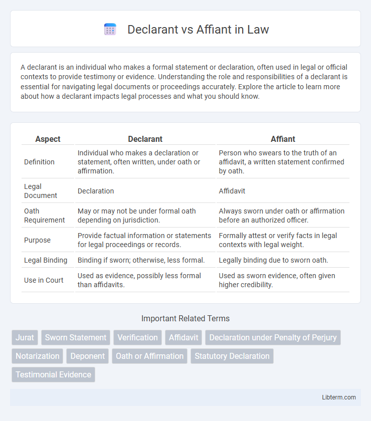 Affiant vs Declarant in Law - What is The Difference?