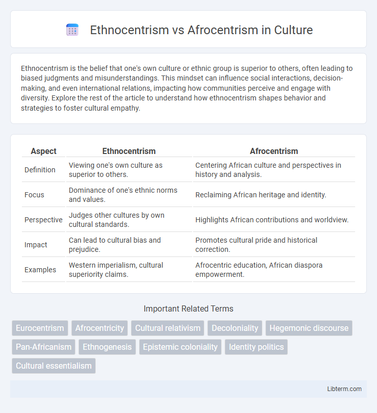 Afrocentrism vs Ethnocentrism in Culture - What is The Difference?