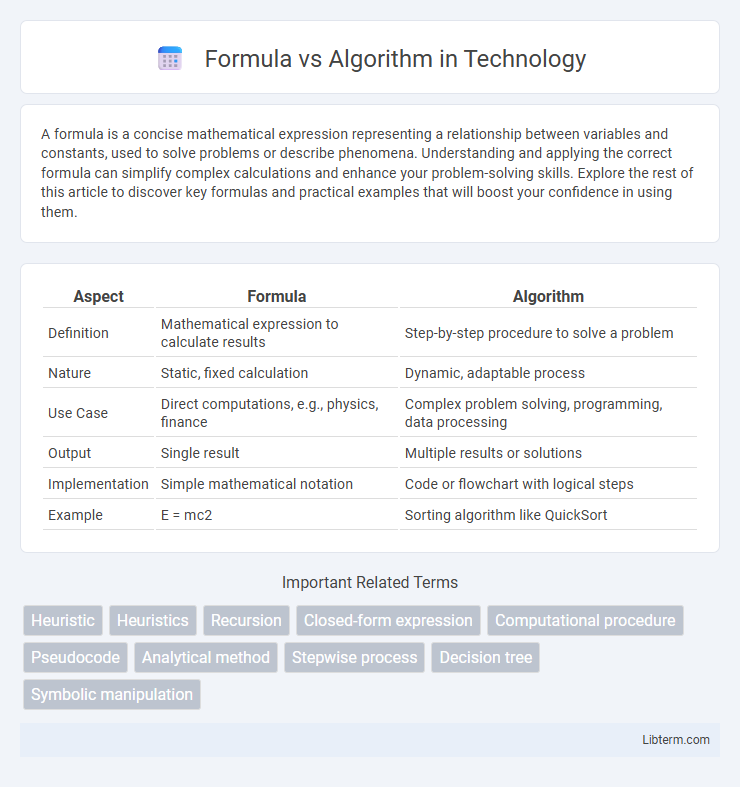 Algorithm vs Formula in Technology - What is The Difference?