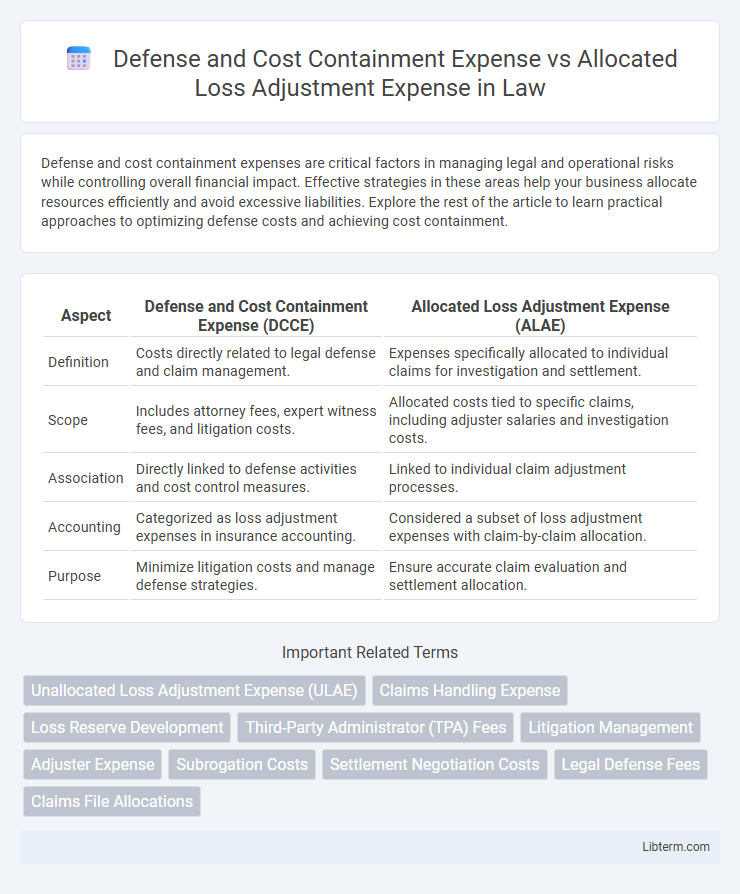 Allocated Loss Adjustment Expense vs Defense and Cost Containment Expense in Law - What is The Difference?