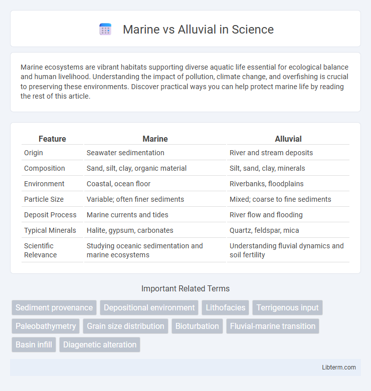 Alluvial vs Marine in Science - What is The Difference?
