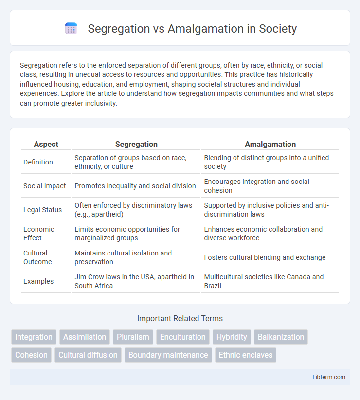 Amalgamation vs Segregation in Society - What is The Difference?