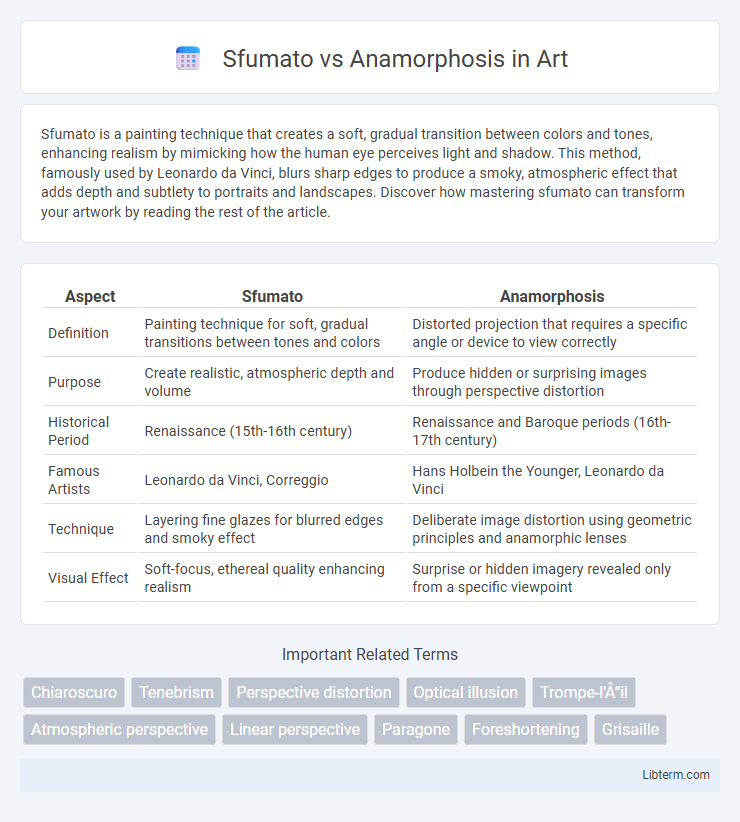 Anamorphosis vs Sfumato in Art - What is The Difference?