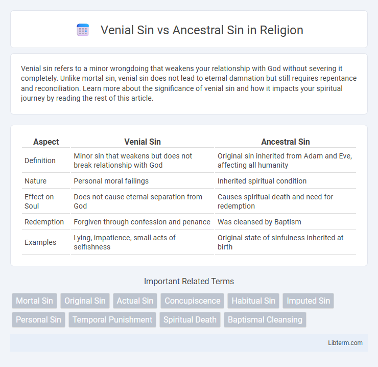 Ancestral Sin vs Venial Sin in Religion - What is The Difference?