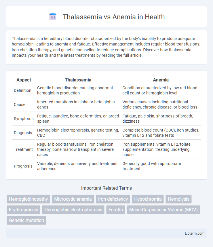 Anemia vs Thalassemia in Health - What is The Difference?