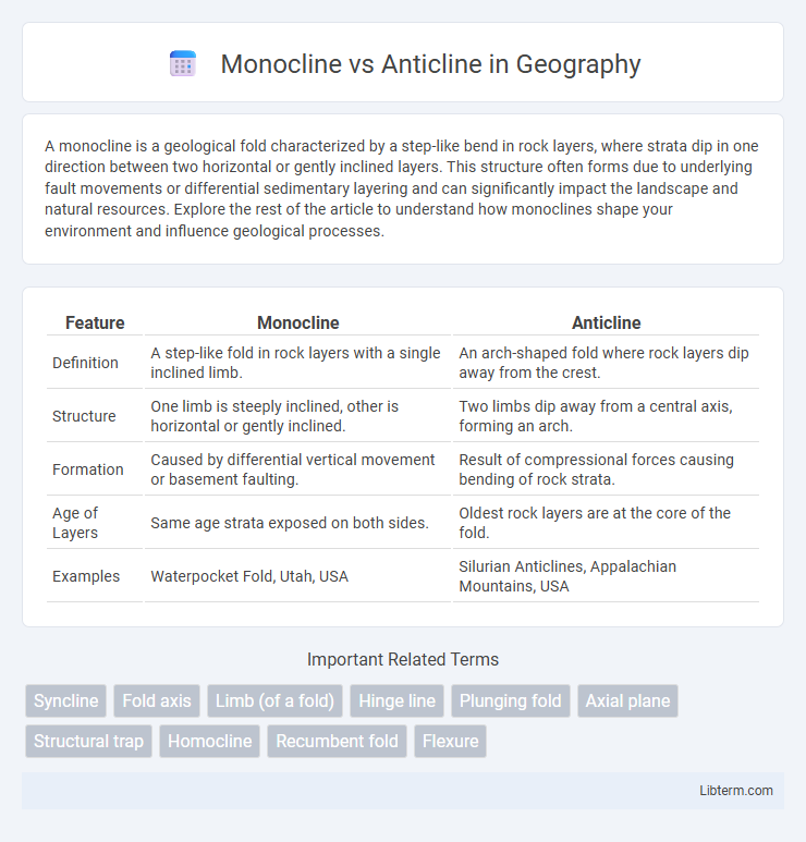 Anticline vs Monocline in Geography - What is The Difference?