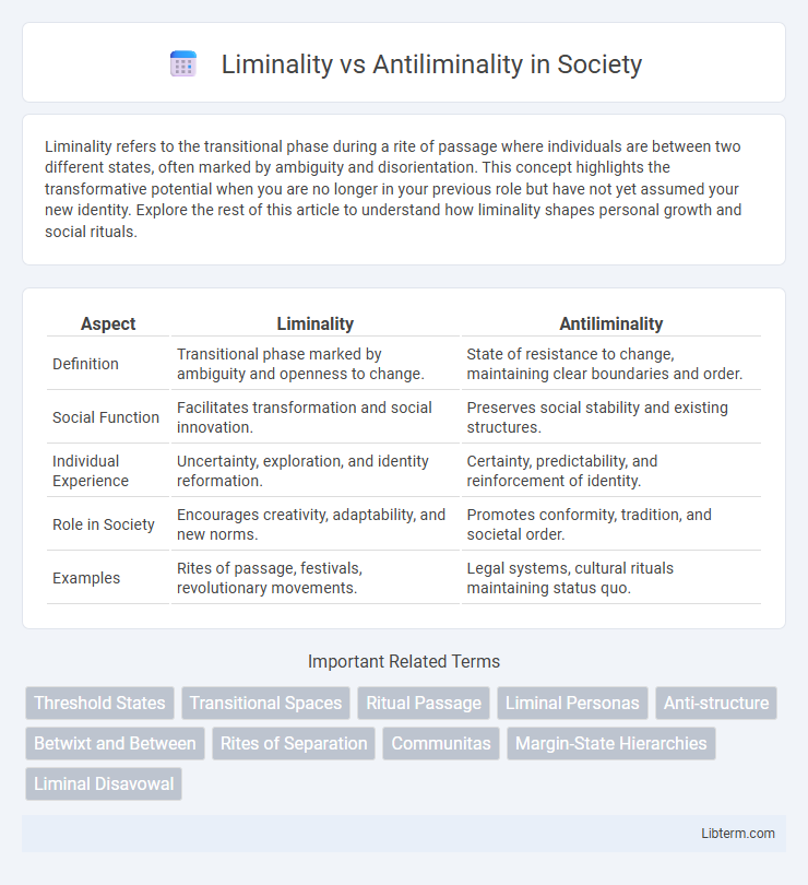 Antiliminality vs Liminality in Society - What is The Difference?