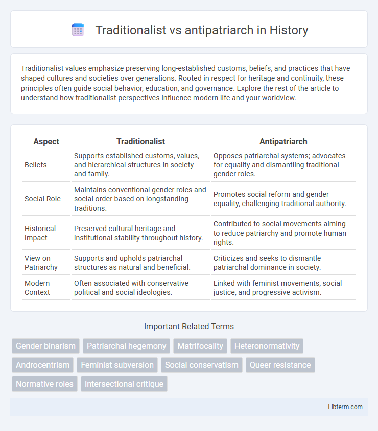 antipatriarch vs Traditionalist in History - What is The Difference?