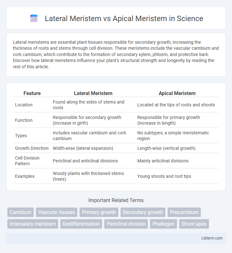 Apical Meristem vs Lateral Meristem in Science - What is The Difference?