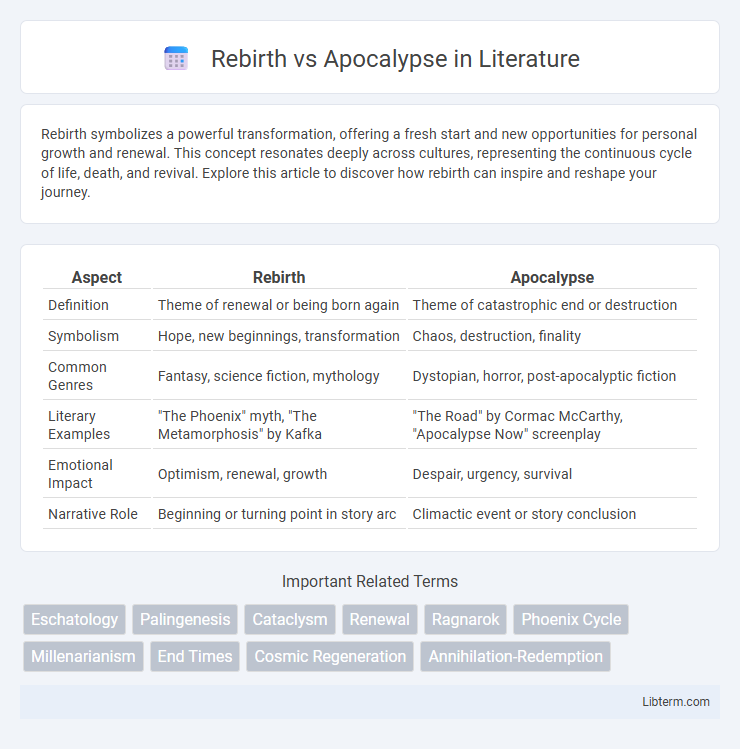 Apocalypse vs Rebirth in Literature - What is The Difference?
