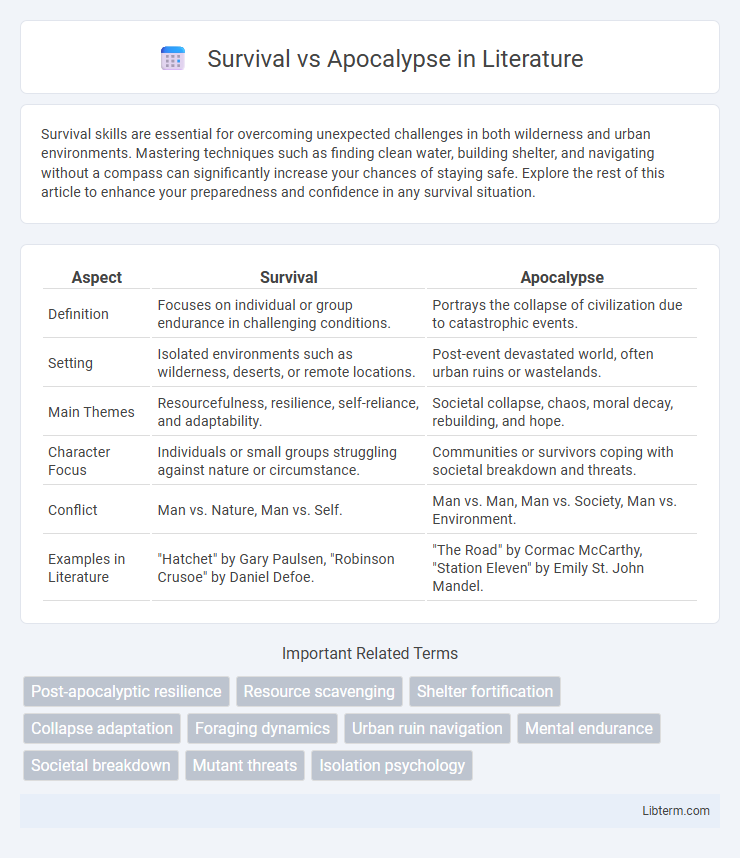 Apocalypse vs Survival in Literature - What is The Difference?
