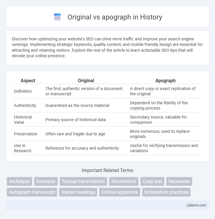 apograph vs Original in History - What is The Difference?