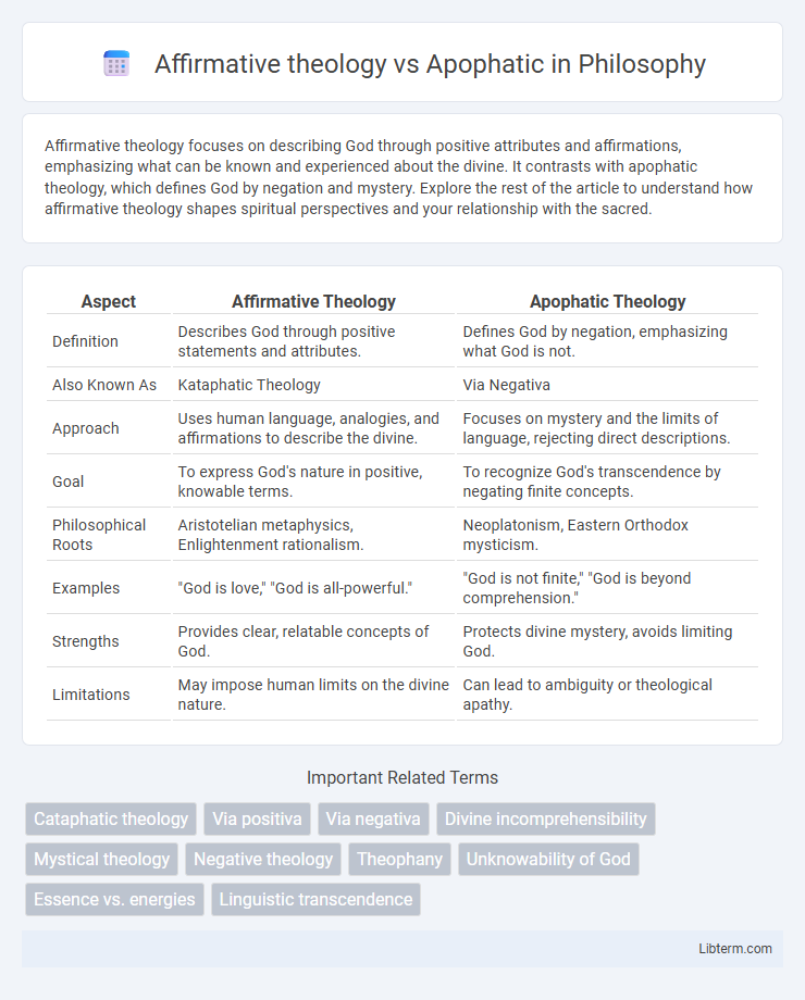 Apophatic vs Affirmative theology in Philosophy - What is The Difference?