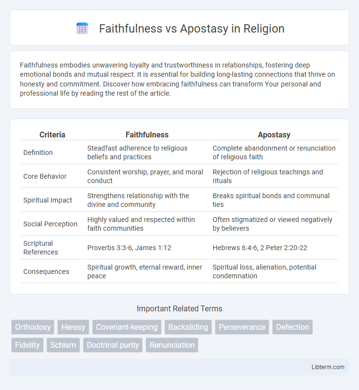 Apostasy vs Faithfulness in Religion - What is The Difference?