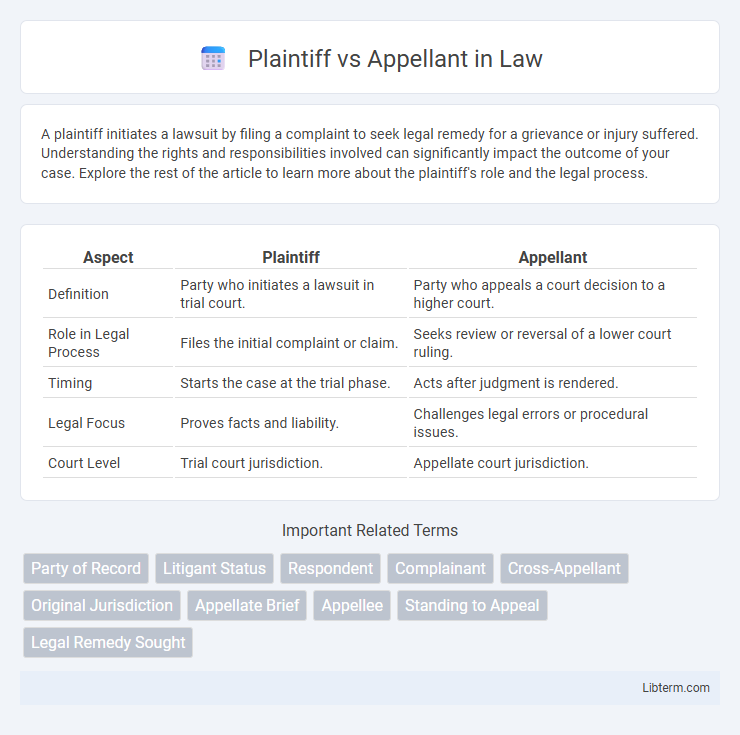 Appellant vs Plaintiff in Law - What is The Difference?