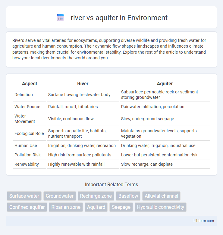 aquifer vs river in Environment - What is The Difference?
